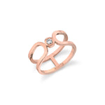 MICHAEL M Fashion Rings 14K Rose Gold / 4 Alignment Ring F359