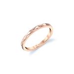 MICHAEL M Fashion Rings 14K Rose Gold / 4 Embossed Precious Metal Band B322-RG4