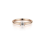 MICHAEL M Fashion Rings 14K Rose Gold / 4 Petite Solitaire Diamond Ring B324-RG4
