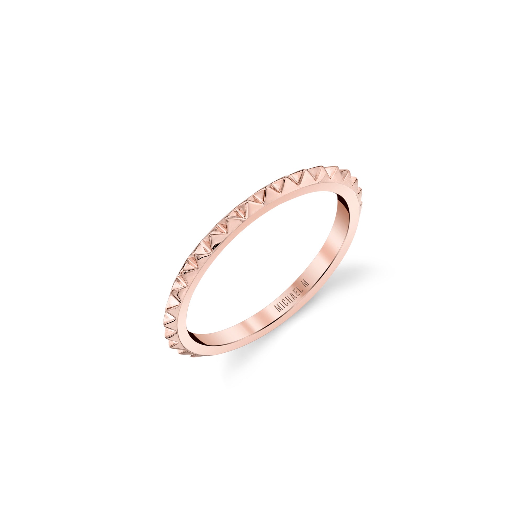 MICHAEL M Fashion Rings 14K Rose Gold / 4 Tetra Band B320-RG4