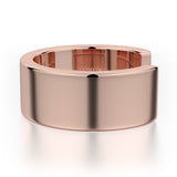 MICHAEL M Fashion Rings 14K Rose Gold / 4 Wide Metal Band B310-RG4