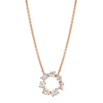 MICHAEL M Fashion Rings 14K Rose Gold Montage Circle Necklace