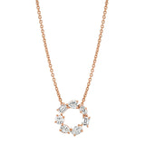 MICHAEL M Fashion Rings 14K Rose Gold Montage Circle Necklace