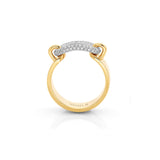 MICHAEL M Fashion Rings 14K Two-Tone Gold Pavé Luxe Link Ring