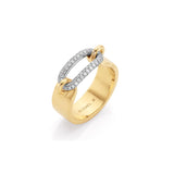 MICHAEL M Fashion Rings 14K Two-Tone Gold Pav√© Luxe Link Ring