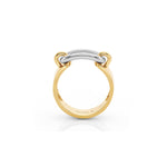 MICHAEL M Fashion Rings 14K Two-Tone Gold Two Tone Luxe Link Ring