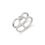 MICHAEL M Fashion Rings 14K White Gold / 4 Alignment Ring F359