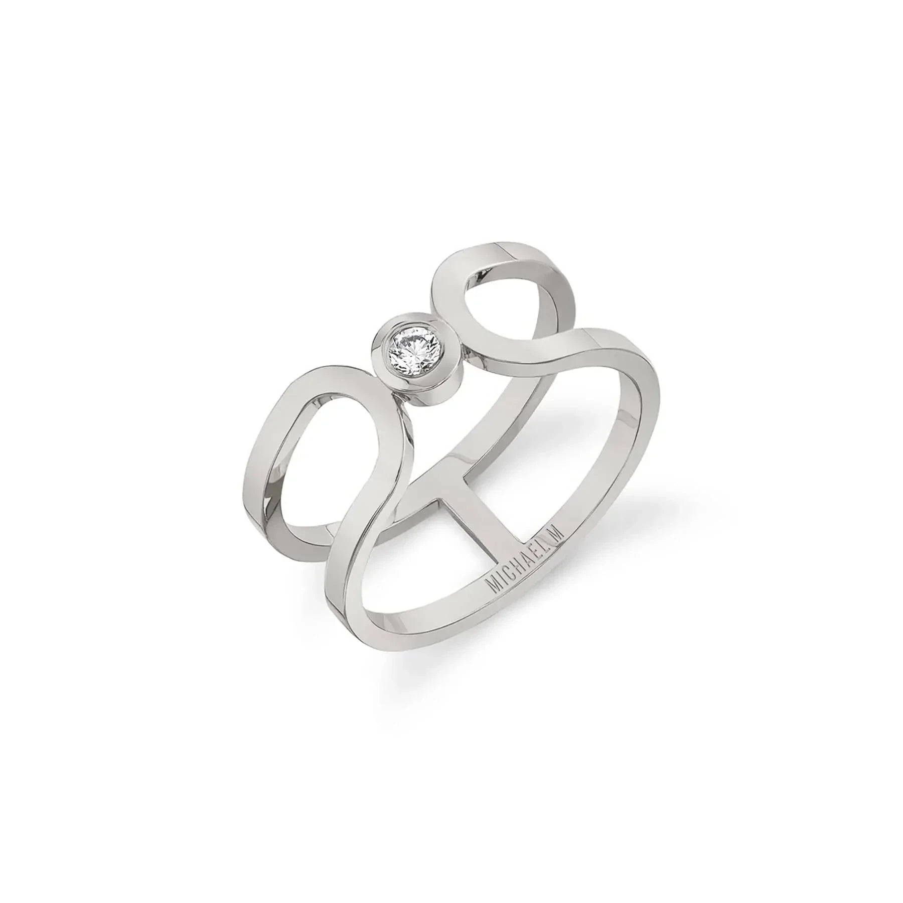 MICHAEL M Fashion Rings 14K White Gold / 4 Alignment Ring F359