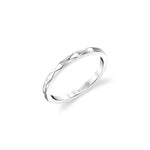 MICHAEL M Fashion Rings 14K White Gold / 4 Embossed Precious Metal Band B322-WG4
