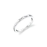 MICHAEL M Fashion Rings 14K White Gold / 4 Embossed Precious Metal Band B322-WG4