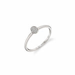 MICHAEL M Fashion Rings 14K White Gold / 4 Micro Pavé Mini Oval Ring F292