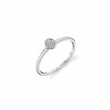 MICHAEL M Fashion Rings 14K White Gold / 4 Micro Pavé Mini Oval Ring F292
