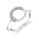 MICHAEL M Fashion Rings 14K White Gold / 4 Open Circle Diamond Ring F310