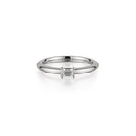 MICHAEL M Fashion Rings 14K White Gold / 4 Petite Solitaire Diamond Ring B324-WG4