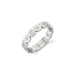 MICHAEL M Fashion Rings 14K White Gold / 4 Signature Bezel Infinity Band B439