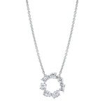 MICHAEL M Fashion Rings 14K White Gold Montage Circle Necklace