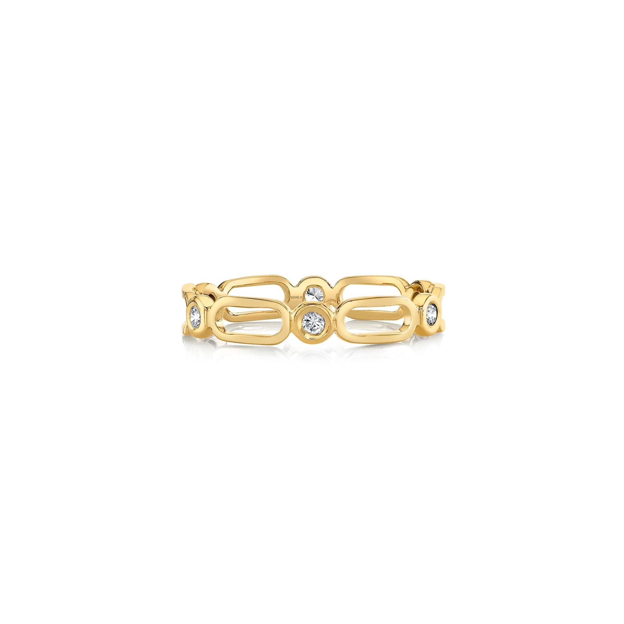 MICHAEL M Fashion Rings 14K Yellow Gold / 4 Connection Ring F358