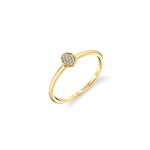 MICHAEL M Fashion Rings 14K Yellow Gold / 4 Micro Pavé Mini Oval Ring F292