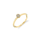 MICHAEL M Fashion Rings 14K Yellow Gold / 4 Micro Pavé Mini Oval Ring F292
