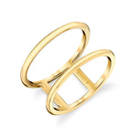 MICHAEL M Fashion Rings 14K Yellow Gold / 4 Solid Double Band Ring F328-YG4