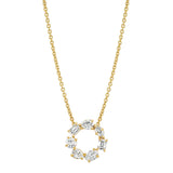 MICHAEL M Fashion Rings 14K Yellow Gold Montage Circle Necklace