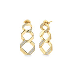 MICHAEL M Fashion Rings 14K Yellow Gold Octave Chain Link Drop Earrings ER551