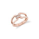 MICHAEL M Fashion Rings 18K Rose Gold / 4 Europa Interlink Ring
