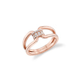 MICHAEL M Fashion Rings 18K Rose Gold / 4 Europa Interlink Ring