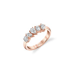 MICHAEL M Fashion Rings 18K Rose Gold / 4 Montage 5 Diamond Ring