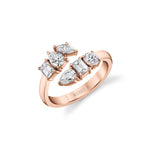 MICHAEL M Fashion Rings 18K Rose Gold / 4 Montage Bypass Ring