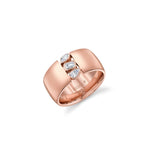 MICHAEL M Fashion Rings 18K Rose Gold / 4 Montage Cigar Band F409