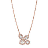MICHAEL M Fashion Rings 18K Rose Gold Montage Cluster Halo Necklace