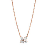 MICHAEL M Fashion Rings 18K Rose Gold Montage Cluster Necklace