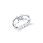 MICHAEL M Fashion Rings 18K White Gold / 4 Europa Interlink Ring