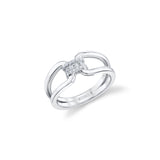 MICHAEL M Fashion Rings 18K White Gold / 4 Europa Interlink Ring
