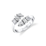 MICHAEL M Fashion Rings 18K White Gold / 4 Montage Bypass Ring