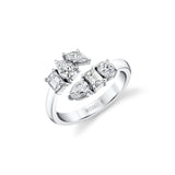 MICHAEL M Fashion Rings 18K White Gold / 4 Montage Bypass Ring