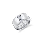 MICHAEL M Fashion Rings 18K White Gold / 4 Montage Cigar Band