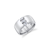 MICHAEL M Fashion Rings 18K White Gold / 4 Montage Cigar Band
