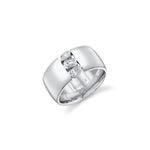 MICHAEL M Fashion Rings 18K White Gold / 4 Montage Cigar Band F409