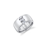 MICHAEL M Fashion Rings 18K White Gold / 4 Montage Cigar Band F409