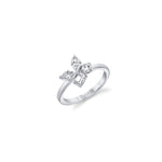 MICHAEL M Fashion Rings 18K White Gold / 4 Montage Cluster Ring