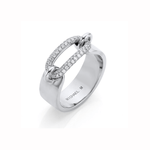 MICHAEL M Fashion Rings 18K White Gold / 4 Two Tone Luxe Link Pavé Ring F360PV