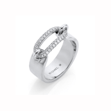 MICHAEL M Fashion Rings 18K White Gold / 4 Two Tone Luxe Link Pavé Ring F360PV