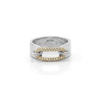 MICHAEL M Fashion Rings 18K White Gold / 4 Two Tone Luxe Link Pavé Ring F360PV