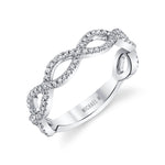 MICHAEL M Fashion Rings 18K White Gold Braided Diamond Band B317-WG4