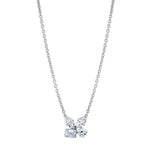 MICHAEL M Fashion Rings 18K White Gold Montage Cluster Necklace