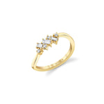 MICHAEL M Fashion Rings 18K Yellow Gold / 4 Montage Baguette Cluster Ring