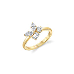MICHAEL M Fashion Rings 18K Yellow Gold / 4 Montage Cluster Ring