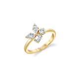 MICHAEL M Fashion Rings 18K Yellow Gold / 4 Montage Cluster Ring